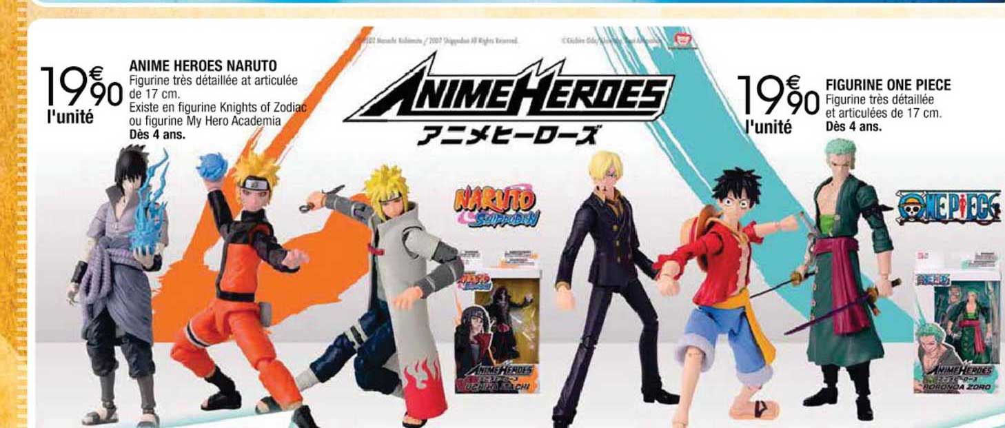 figurine one piece, animé heroes naruto