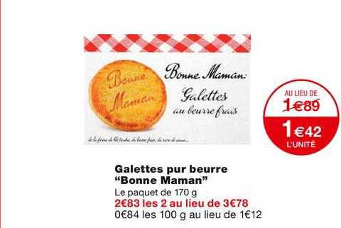 galettes pur beurre "bonne maman"