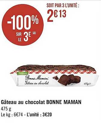 gâteau au chocolat bonne maman