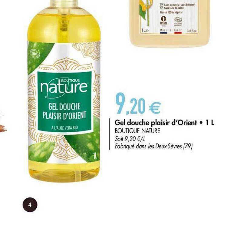 gel douche plaisir d'orient boutique nature