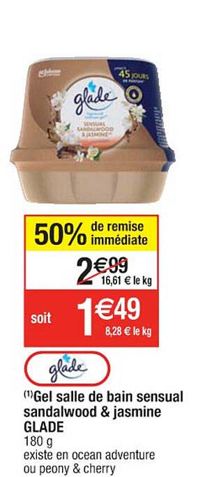 gel salle de bain sensual sandalwood & jasmine glade