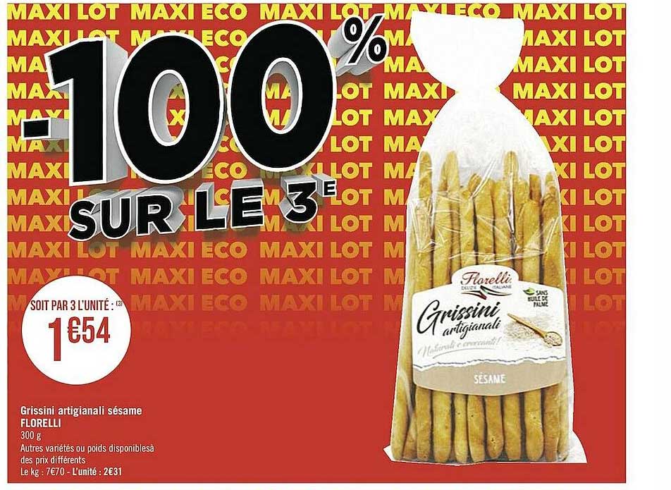 grissini artigianali sésame florelli