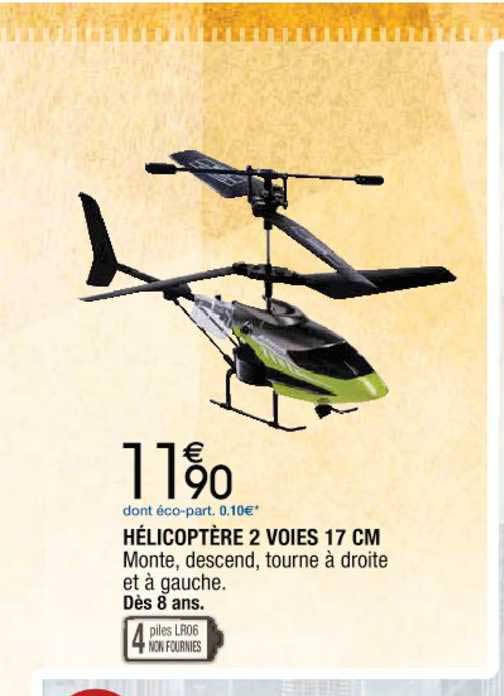 hélicoptère 2 voies 17 cm