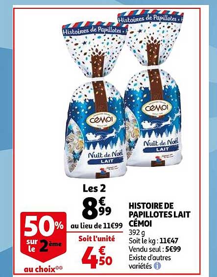 histoire de papillotes lait cémoi