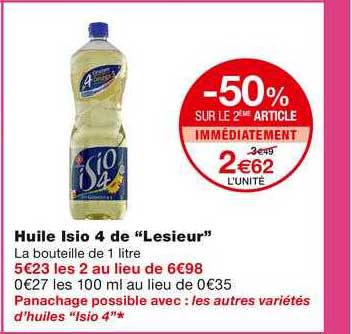 huile isio 4 de "lesieur"