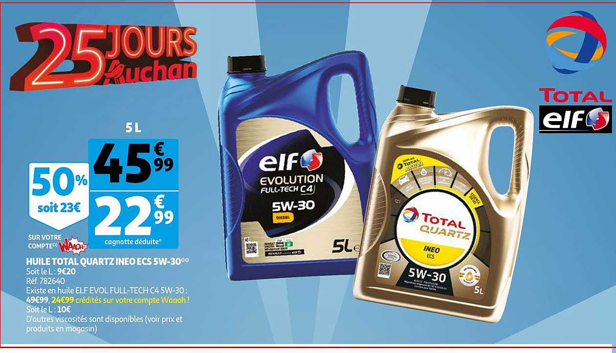 huile total quartz ineo ecs 5w-30