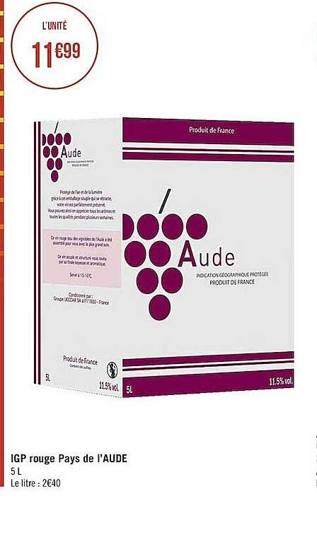 igp rouge pays de l'aude