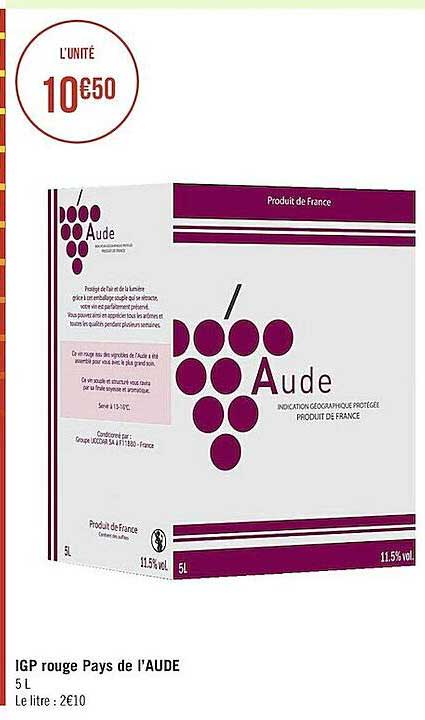 igp rouge pays de l'aude