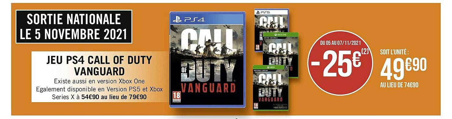 jeu ps4 call of duty vanguard