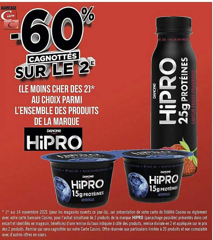 l'ensemble des produits de la marque hipro danone