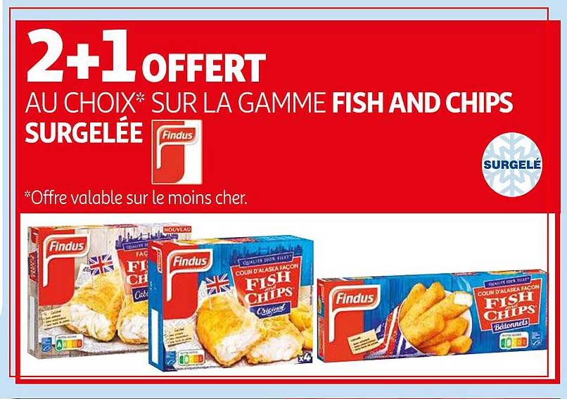 la gamme fish and chips surgelée findus