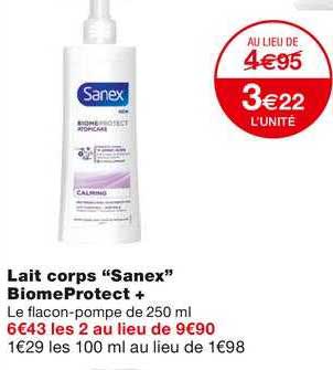lait corps "sanex" biomeProtect +