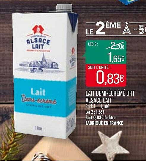 lait demi-écrémé uht alsace lait