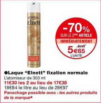 laque "elnett" fixation normale