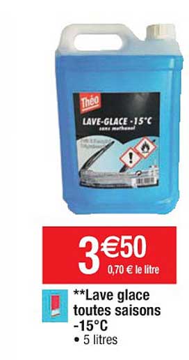lave glace toutes saisons -15°c