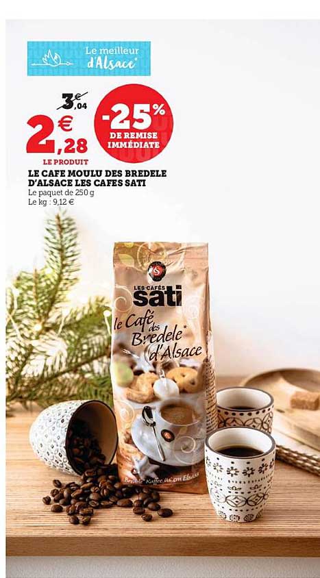 le café moulu des bredele d'aslace les cafés sati