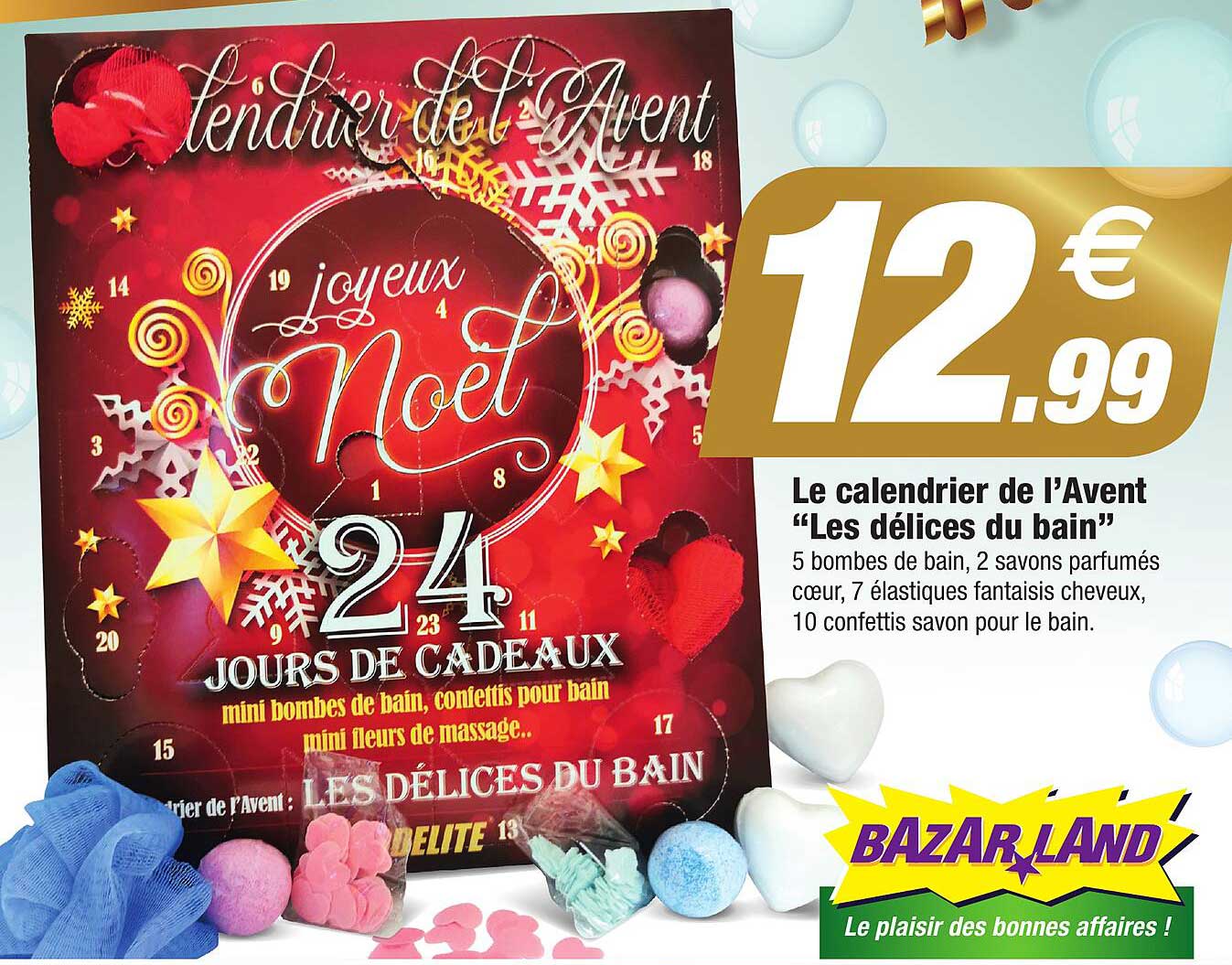 le calendrier de l'avent "les délices du bain"