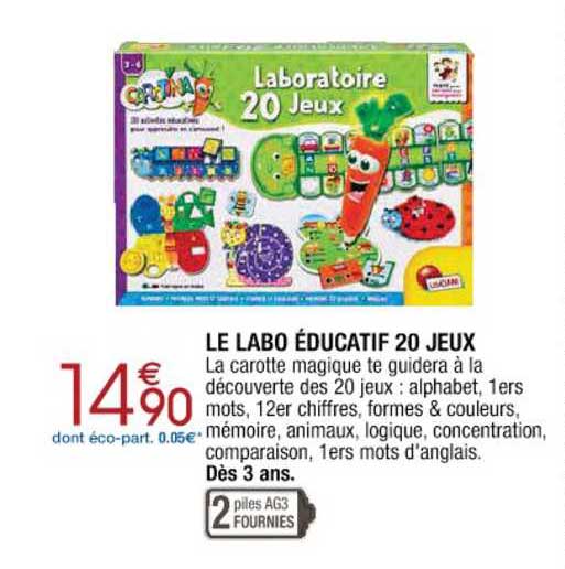 le labo éducatif 20 jeux