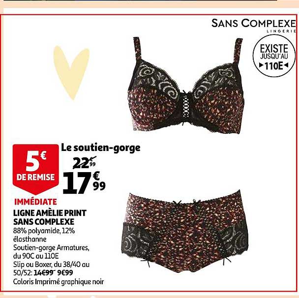 ligne amèlie print sans complexe : le soutien-gorge