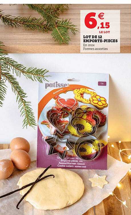 lot de 12 emporte-pièces