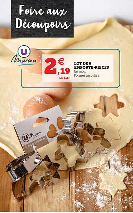 lot de 6 emporte-pièces