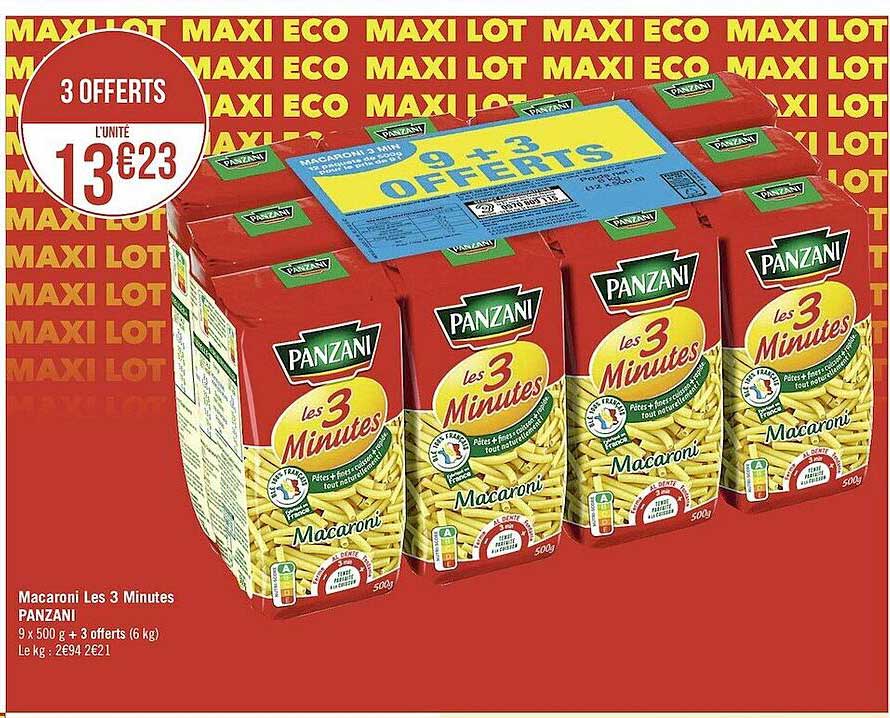 macaroni les 3 minutes panzani