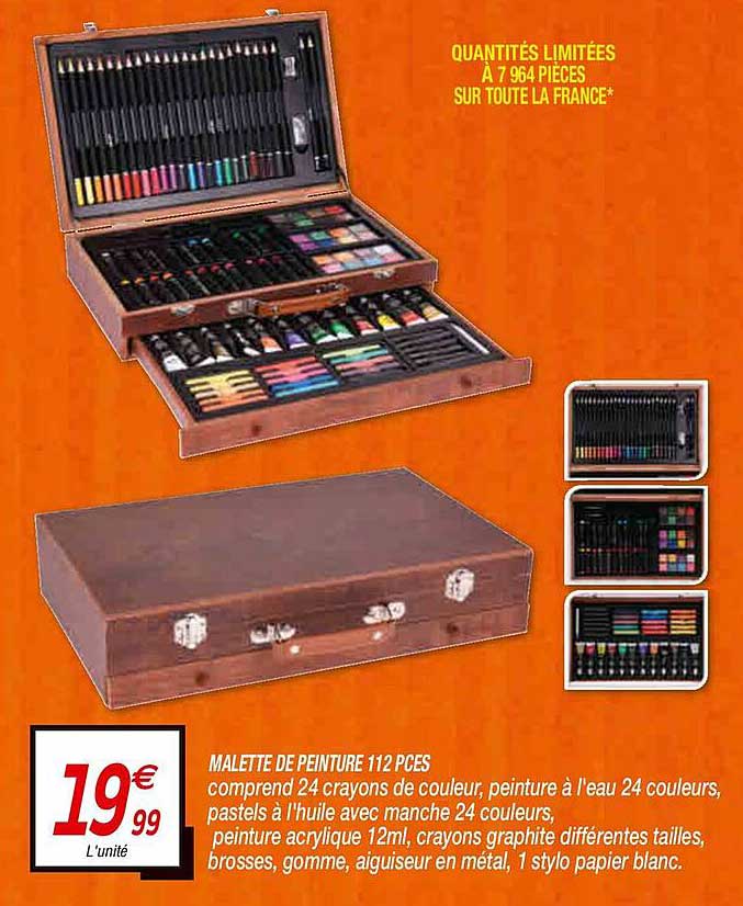 malette de peinture 112 pces