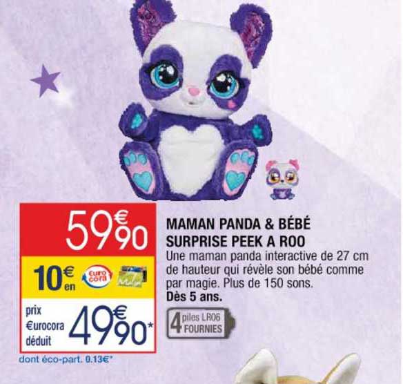 maman panda & bébé surprise peek a roo