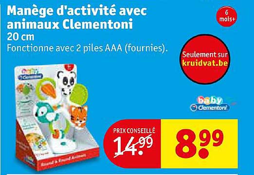 manège d'activité avec animaux clementoni