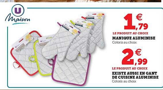 manique aluminise, gant de cuisine aluminise