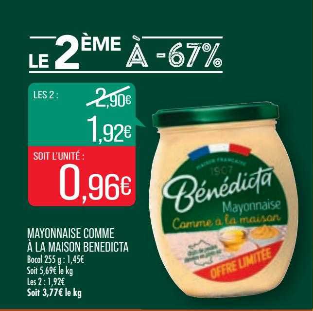 mayonnaise comme à la maison bénédicta