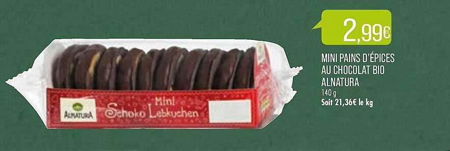Mini Pains D'épices Au Chocolat Bio Alnatura