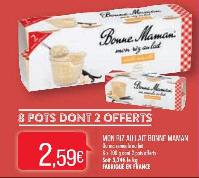 mon riz au lait bonne maman