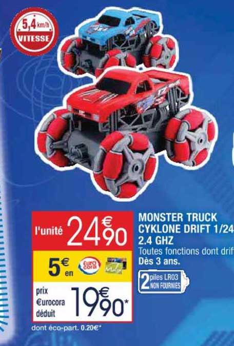 monster truck cyklone drift 1-24 2.4 ghz