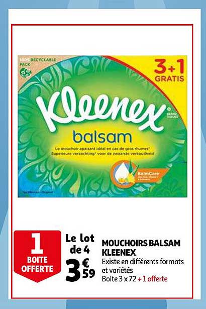 Mouchoirs Balsam Kleenex