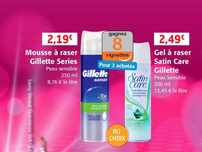 mousse à raser gillette séries, gel à raser satin care gillette