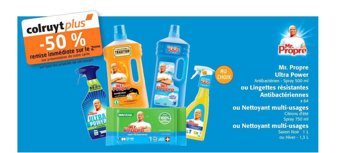 mr. propre ultra power ou lingettes résistantes antibactériennes ou nettoyant multi-usages ou nettoyant multi-usages