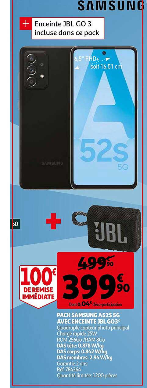 Pack Samsung A525g Avec Enceinte Jbl Go3