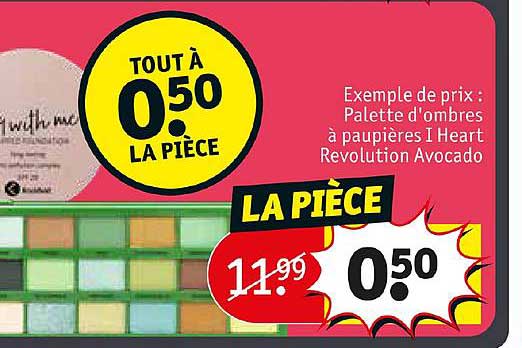 palette d'ombres à paupières i heart revolution avocado