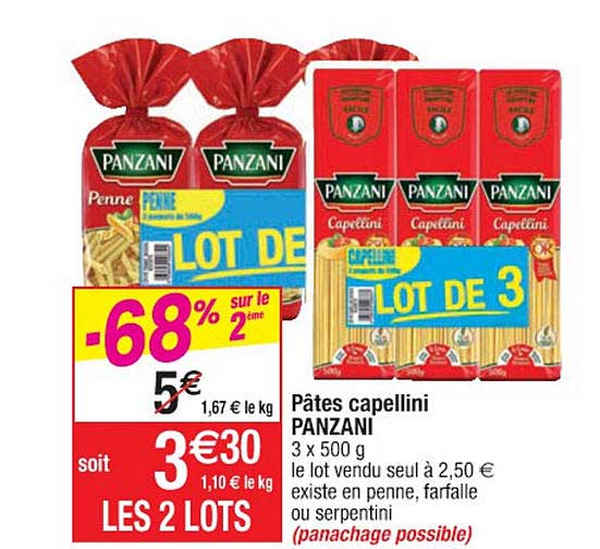 Pâtes Capellini Panzani