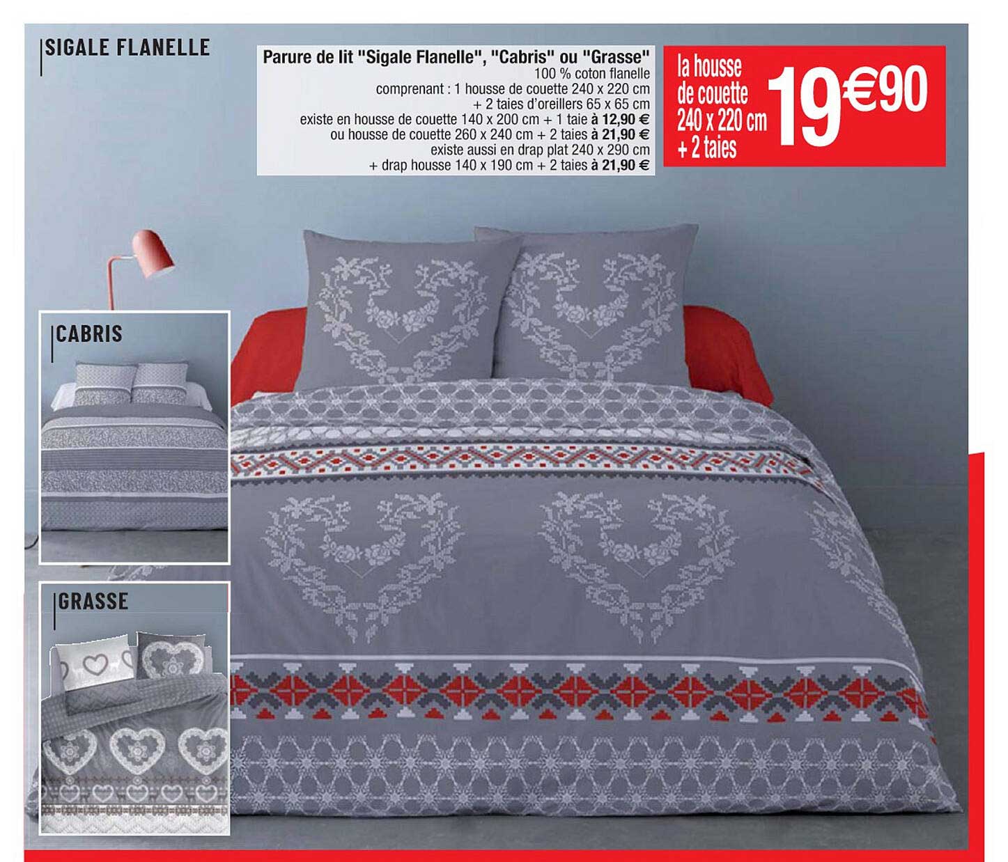 paure de lit "sigale flanelle", "cabris" ou "grasse"