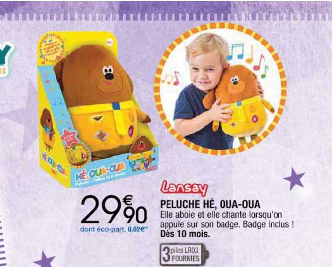 peluche hé, oua-oua lansay