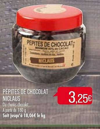 pépites de chocolat niclaus