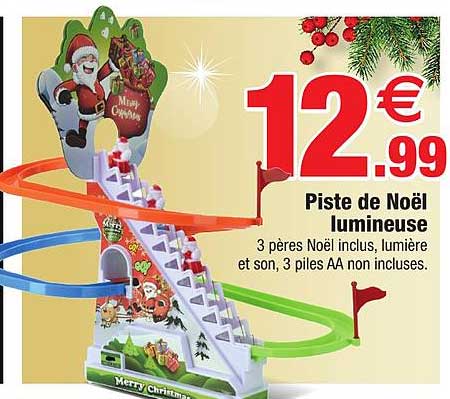 piste de noël lumineuse