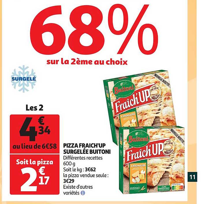 Pizza Fraîch'up Surgelée Buitoni