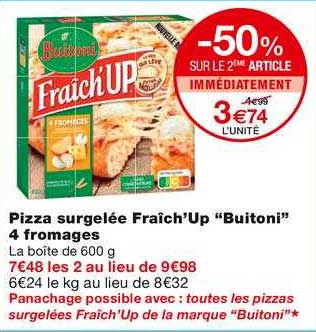 Pizza Surgelée Fraîch'up "buitoni" 4 Fromages