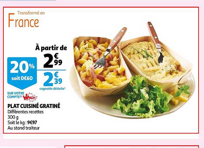 Plat Cuisiné Gratiné