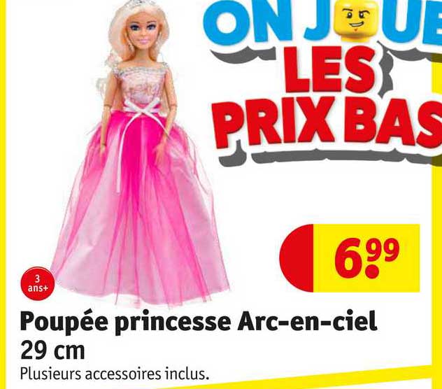 poupée princesse arc-en-ciel 29 cm