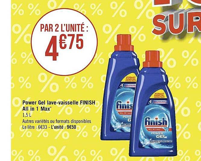 power gel lave-vaisselle finish all in 1 max