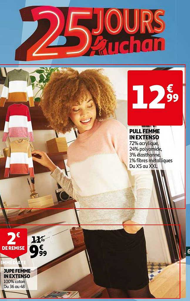 pull femme in extenso, jupe femme in extenso